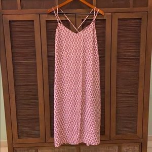 Pink Print Midi Dress